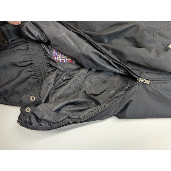 Spyder Ski Snow Bib Pants Mens XL Black Overalls Suspenders Zip Pockets Gaiters - Picture 13 of 16